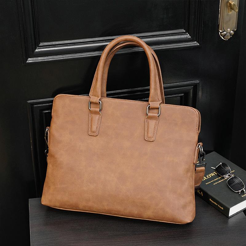 Korean Version Of Trendy Business Handbags, Men'S Bags, Shoulder Bags, Casual Briefcases, Multi-Functional Computer File Bags