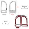 Voodonala for Ford F150 2015-2020 Chrome Dash Side Air Condictioning Outlet Vent Decorative Trim Compatible with Ford F150 2015-2020
