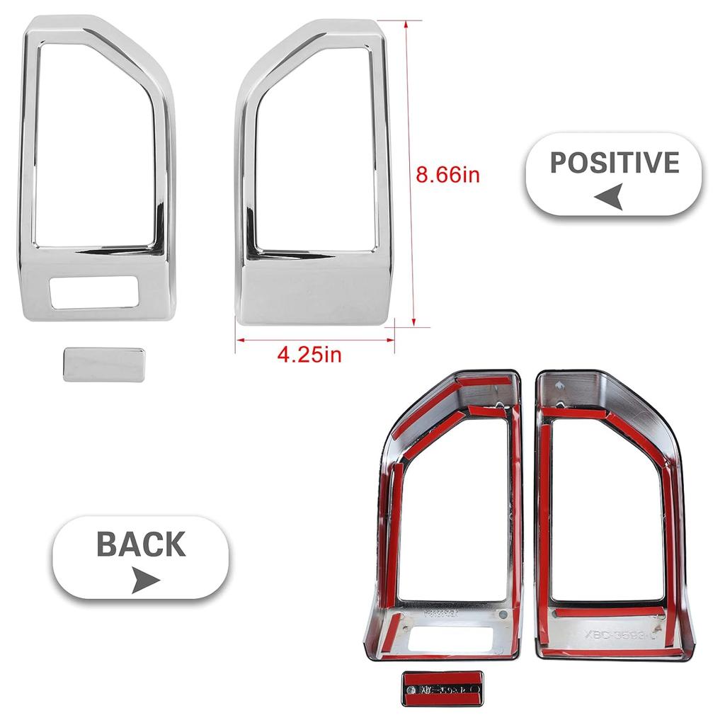 Voodonala for Ford F150 2015-2020 Chrome Dash Side Air Condictioning Outlet Vent Decorative Trim Compatible with Ford F150 2015-2020