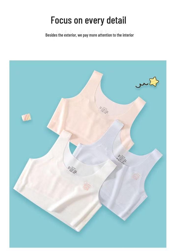 Tween Girls' Training Bra & Vest Set for Ages 10-14
