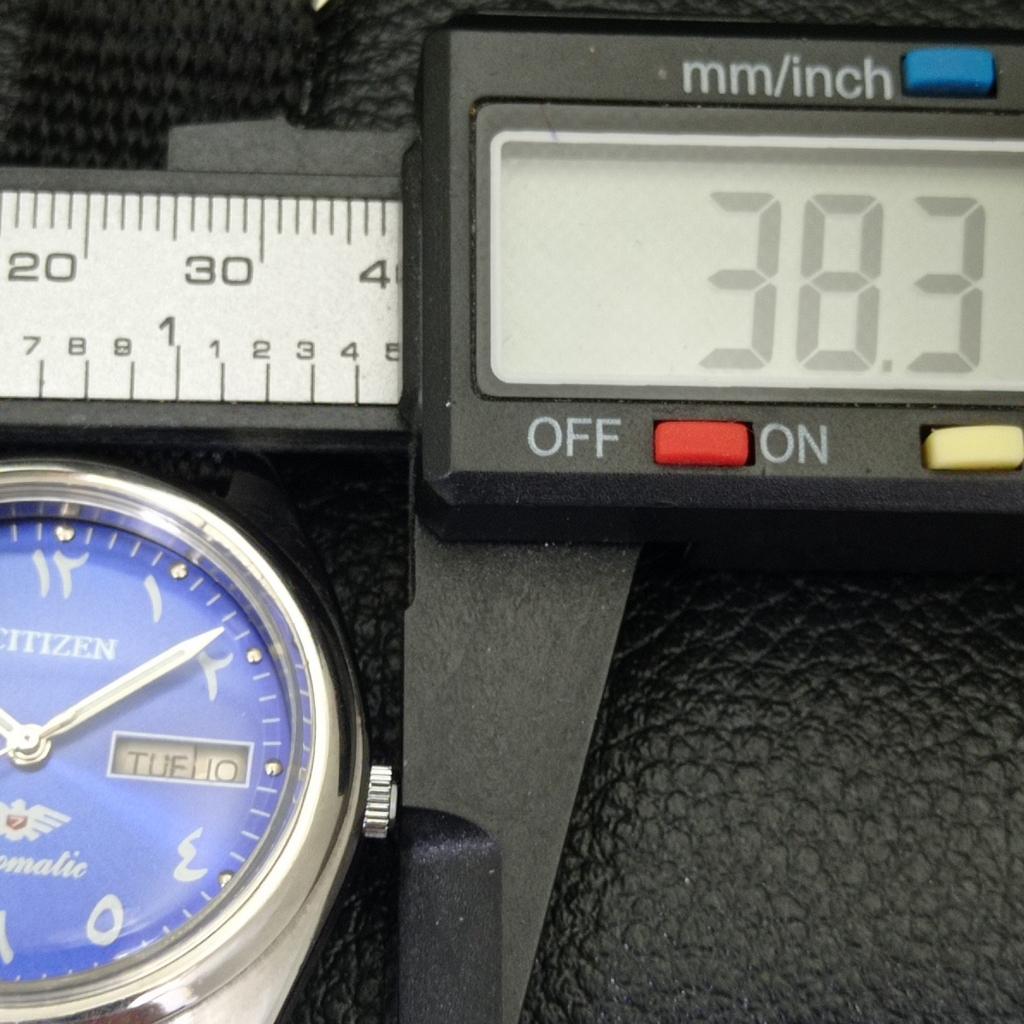 USED VINTAGE CITIZEN AUTOMATIC 8200 JAPAN MENS ARABIC BLUE DIAL WATCH A434810-2 R123-a434810