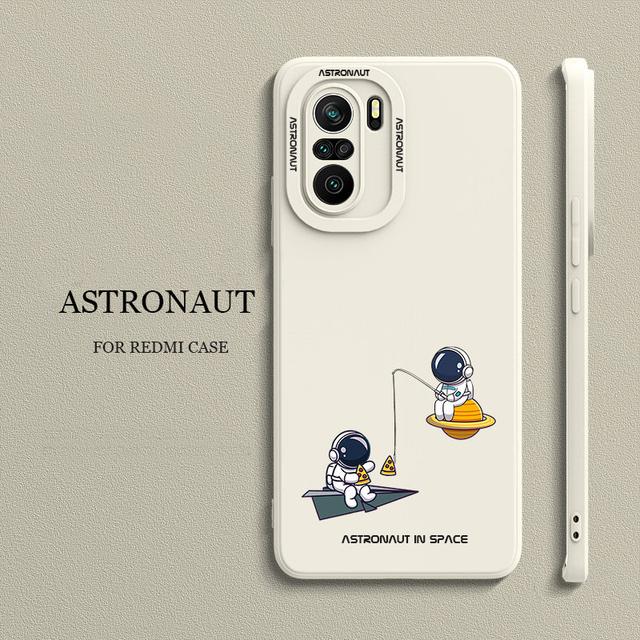 For Capa Funda Xiomi Xiaomi Poco F3 M3 Pro F 3 PocoF3 Case Cover Cute Space Astronaut Protector Soft Black Phone Cases Celular
