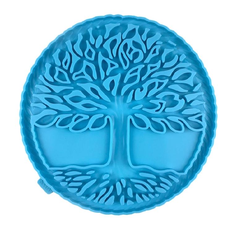 Reusable Epoxy Resin Mold Blue/White Tree for Bookend Wall Hanging Cast