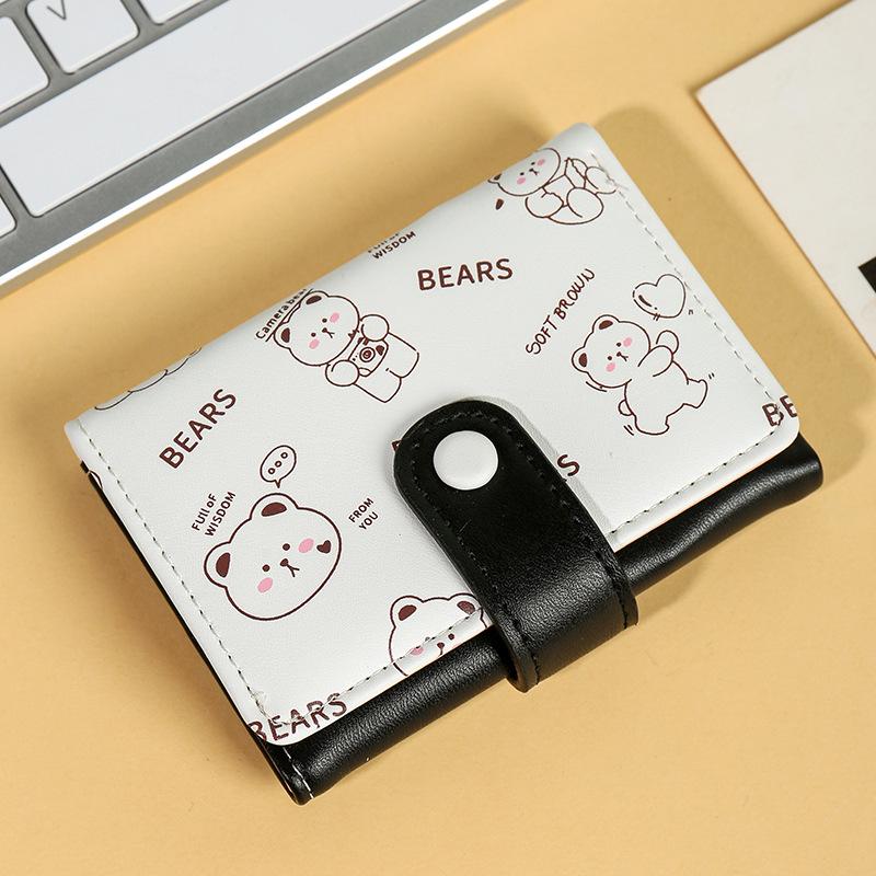 2024 Women's Cartoon-Inspired Short Wallet: Cute and Creative Korean Style Coin Purse