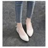 WTEMPO Soft Leather Single Shoes for Women with Versatile Soft Soles and Pointed Toe Bows Solid Colors Comfortable Elegant and Fashionable Flat Shoes