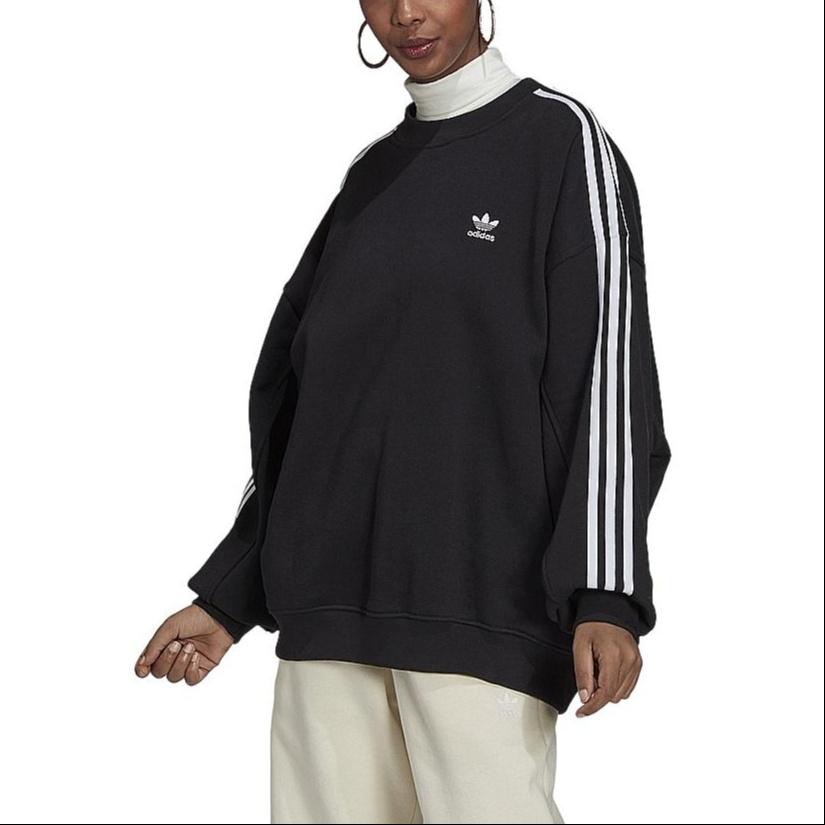(WMNS) adidas Originals Adicolor Classics Oversized Sweatshirt 'Black' Women's H33539