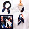 100% Real Silk Neck Scarf For Women Print Silk Square Scarf Neckerchief Fashion Bufanda  New Elegant Foulard Femme 65x65cm