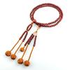 Myorenka Buddhist Prayer Beads for Nichiren 108 Red Sandalwood Medium Includes Prayer Bead Brahma Formal Buddhist Prayer Lotus Natural Set Brahma