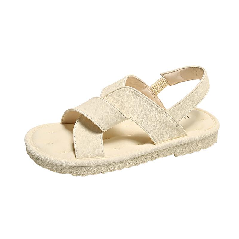 

Жіночі сандалі 2025 нові на плоскій м якій підошві, вибух високого класу зі спідницею, студентські, для вагітних, пляжні, римські сандалі 40