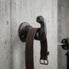 Unique Iron Hand Shape Holder Wall Mounted Decorative Muscle Arm Hook Heavy Duty Backpack Holder for Kitchen