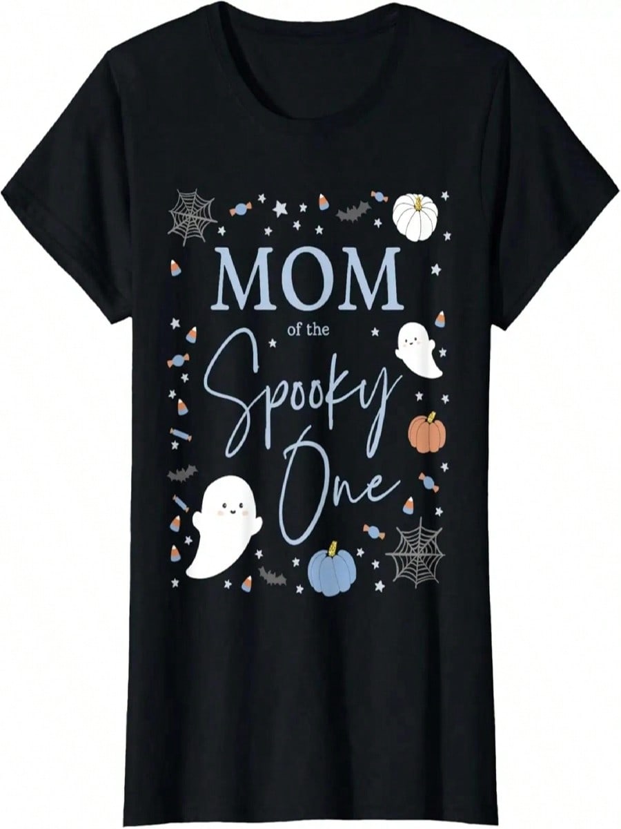 Mom Of The Spooky One First Birthday Blue Boy 1st Halloween T-Shirt S разноцветный