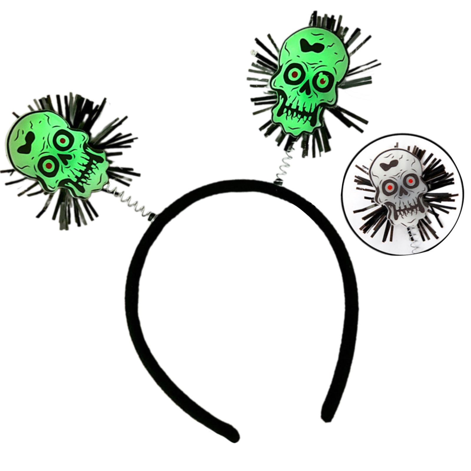 

Glow In The Dark Ghost Bat Headband For Halloween Adjustable Comfortable Headpieces Party Decoration For Women C