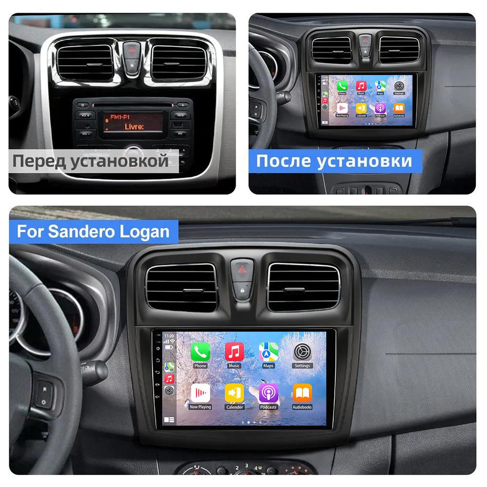 Car Radio Multimedia Video Player for Renault Logan 2 Sandero 2 2014 -2019 Symbol  Android 13 2 Din Auto Carplay Gps Dvd