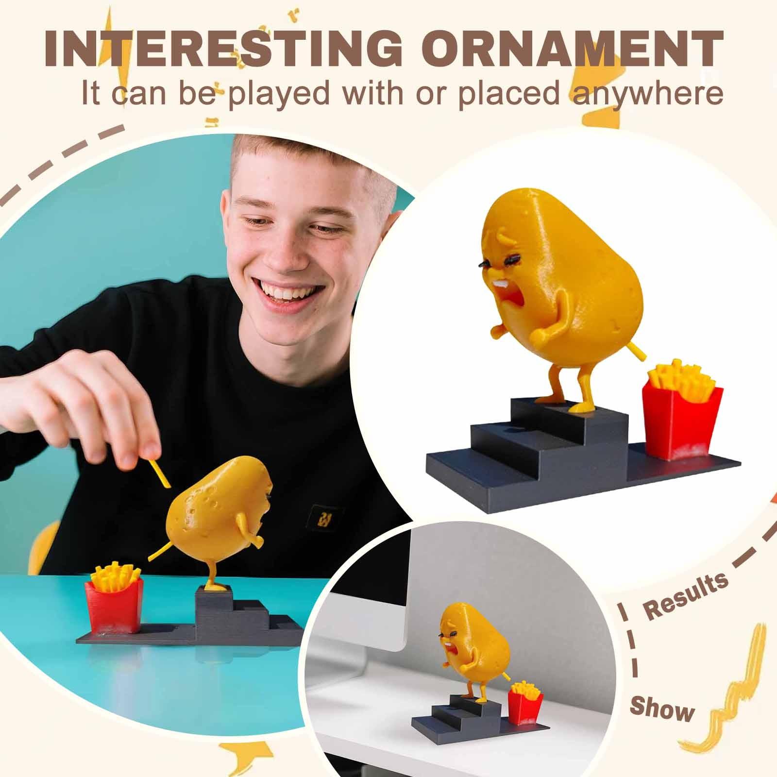 

Картофель превращается в картофель фри 3D-печатные украшения One Size