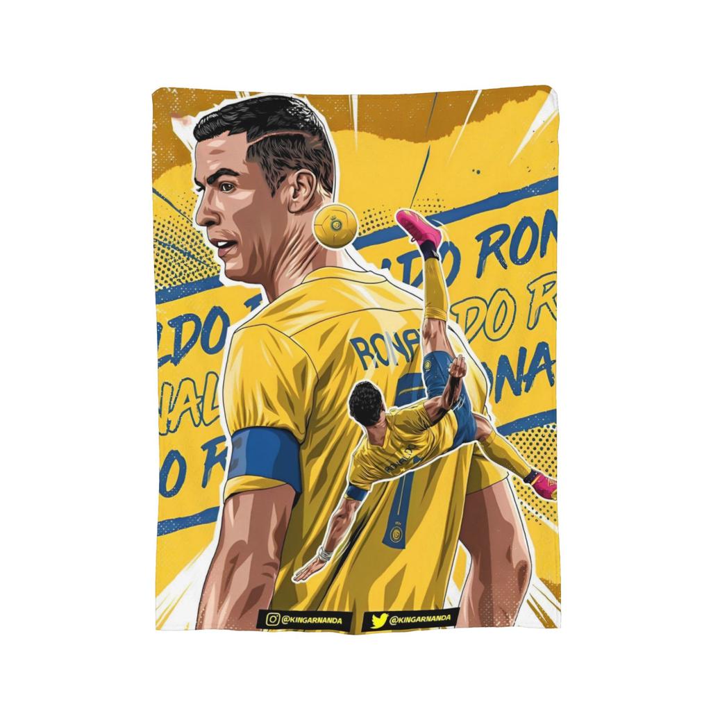 CR7 Football Blanket Cover Fleece Throw Blanket Bed Sofa Printed Soft Warm Bedspreads,
