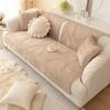 Sofa Cushion for All Seasons, Non-slip, Thickened Plush Cushion for Winter, Simple Modern Sofa Cover with Cloth Towel