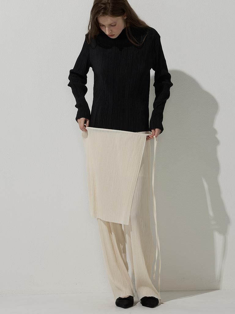 BEMUSE MANSION Wrinkle Pants&Skirt - Cream