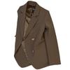 2025 Women's High-End British Style Gray Suit Jacket - French Textured, Fashionable, Small Suit for Spring & Autumn