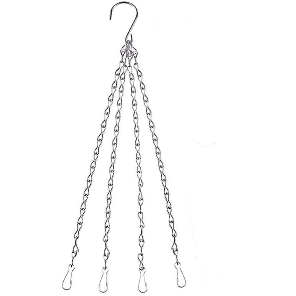 14" Hanging Basket Flower Pot Replacement Plant Hangers 4 Strand Hanging Chain Replacement Chains