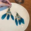 Ethnic Style Super Fairy Feather Earrings Bohemian Holiday Wind Ear Hook Premium New Chinese Beaded Earrings Women