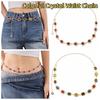 Gold Rhinestone Belly Belts Silver Y2K Waistband Simple Colorful Crystal Waist Chain  Women
