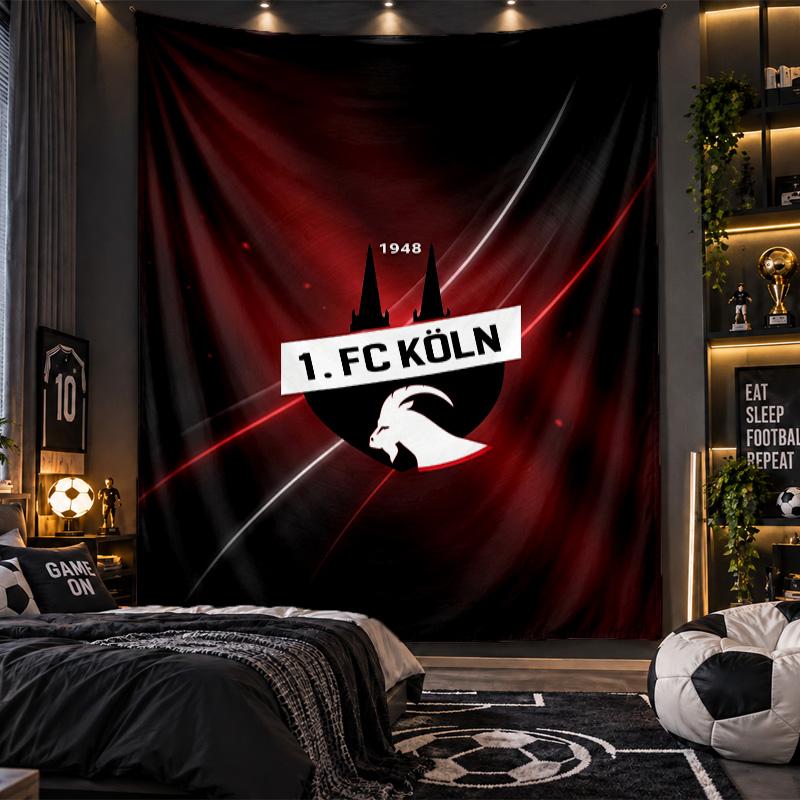 Wall Hanging Tapestry FC Köln Print Cloth for Living Room Bedroom Home Decor