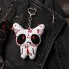 Black White Ghost Plush Keychain Unisex Dark Halloween Bag Pendant Scary Accessories  Carnival