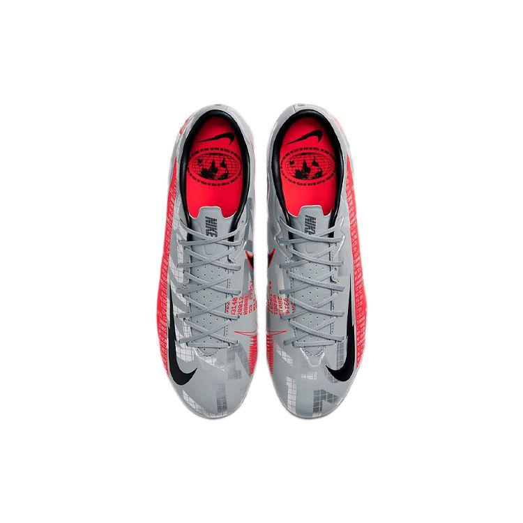Nike Mercurial Vapor 13 Academy MG Metallic Grey Crimson Unisex Sneakers Metallic-Bomber-Grey Particle-Grey Laser-Crimson AT5269-906