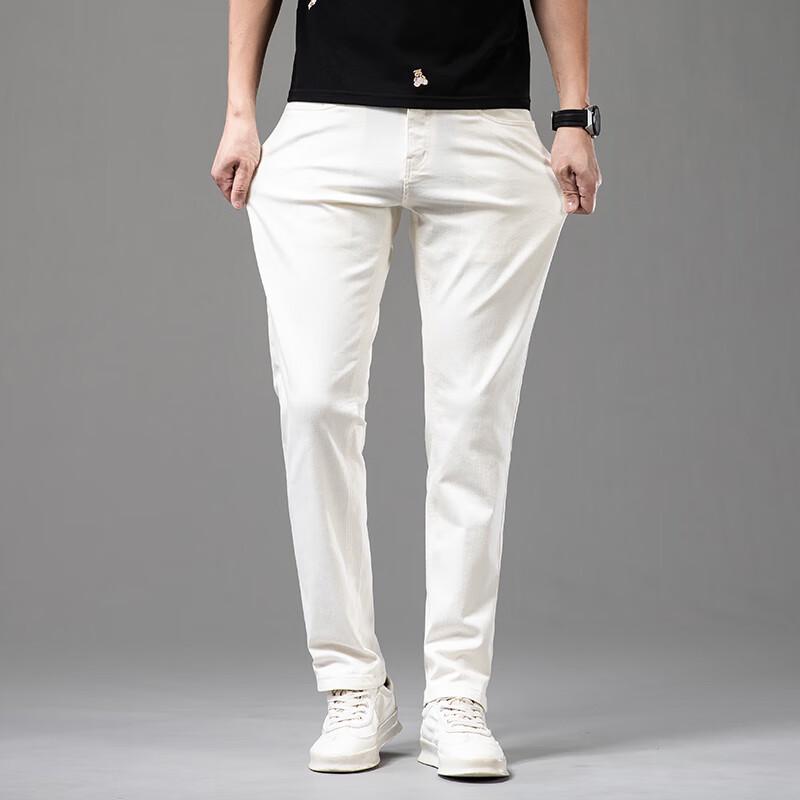 Yiliteng Men's High-Stretch Straight-Leg Denim Jeans