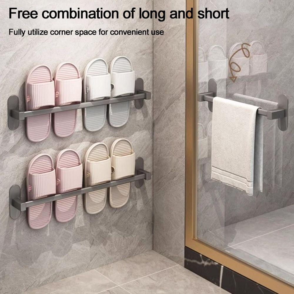 

Multifunctional Clothes Holder Hanger Holder Bathroom Toilet Bar Creative Towel Rack 30cm