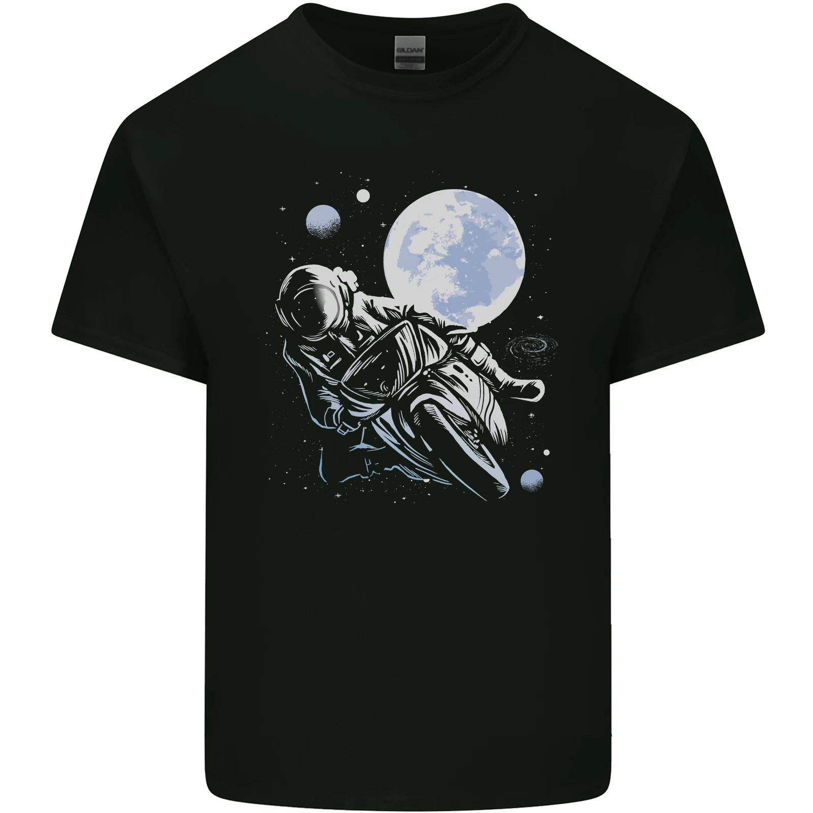 

Biker Astronaut Space Motorbike Motorcycle Kids T-Shirt Childrens L