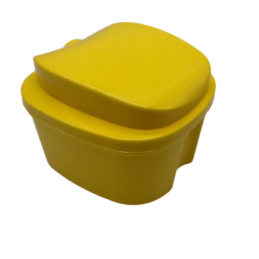 Denture Bath Box Appliance False Teeth Storage Case Rinsing Basket Retainer