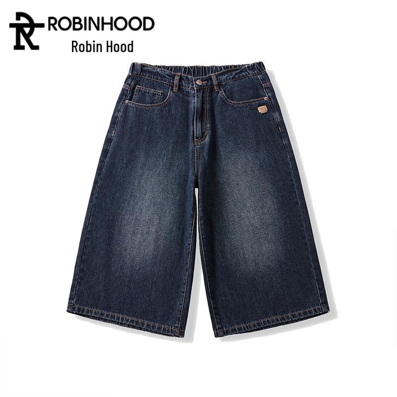 ROBINHOOD Men s Washed Denim Capris XL