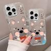 Cute Puppy Pattern Back Mirror Phone Case For iPhone 17 16 15 Pro 11 12 13 14 Pro Max X XR XS 7 8 Plus 17 Air Shockproof Cover
