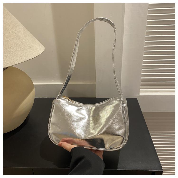 Laser Trend Candy Color Personality Foreign Simple Commuter Tote Fashion Hand-Held Armpit Small Square Women'S Bag
