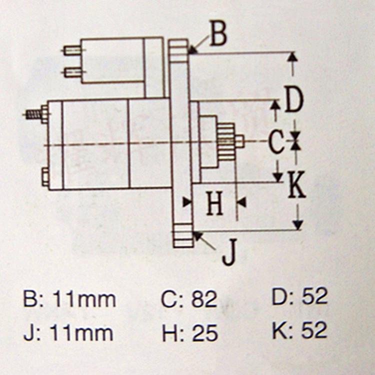 Fits Kubota Mitsubishi Series Starter Motor Assembly 12V 9 Teeth