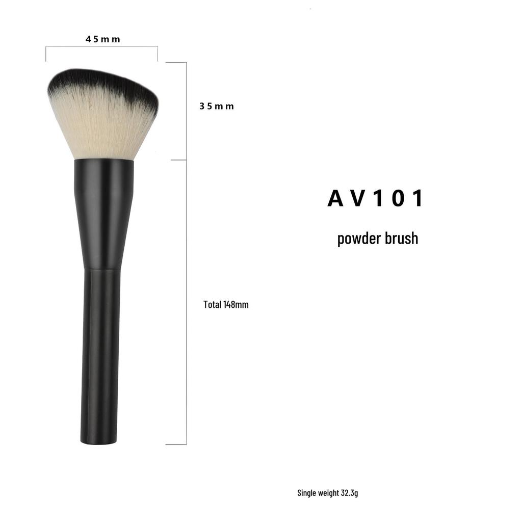 Luxurious 5-Piece Makeup Brush Set with Animal Hair for Blush & Powder Application