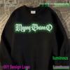 Unisex Fluorescencyjna Zielona Bluza z Okrągłym Dekoltem, Jesień/Zima Gruba Luźna Bluza z Długim Rękawem