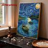 DIY Pearl Painting Set Boat Pattern Home Decoration Handmade Sticky Diamond Creative Canvas Pearl Art Painting Crafts Perfect Gift