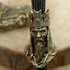 Skeleton King Brass Knife Beads EDC DIY Paracord Woven Bracelet Lanyard Pendants Head Sculpture Outdoor Tool Hangings