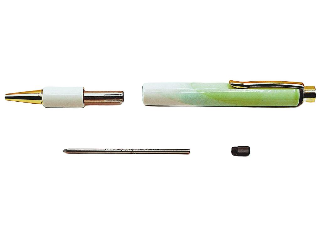 Kiyoteru Craft Porcelain Rotating Ballpoint Light Green White Japanese-made Pen, + CL_CTP_53