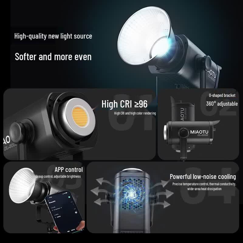 MiaoTu CL300D LED Photography Fill Light Kit