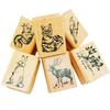1pcs/lot Cute Forest Animals Series Vintage Seal Wooden Stamp DIY For Scrapbooking Stationery