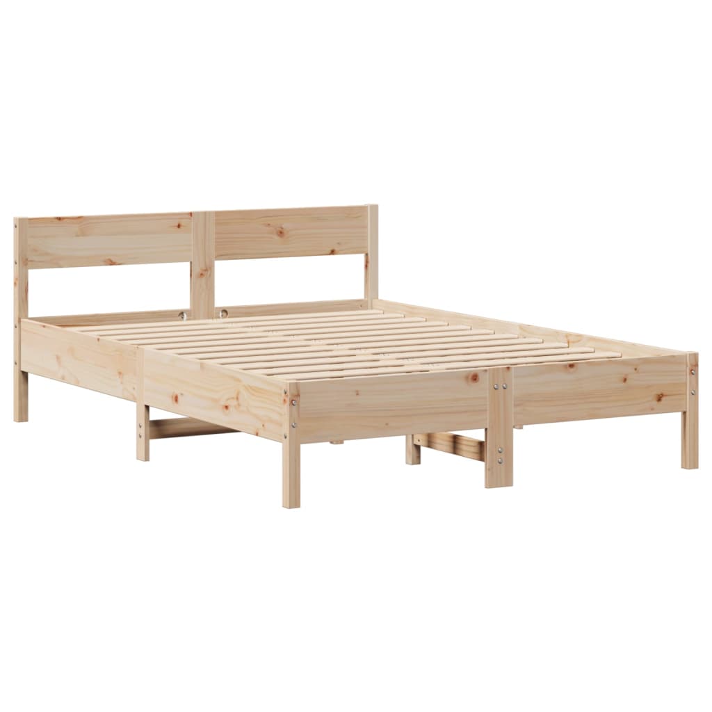 Solid Wood Bed without Mattress 120x200 cm Pine Wood
