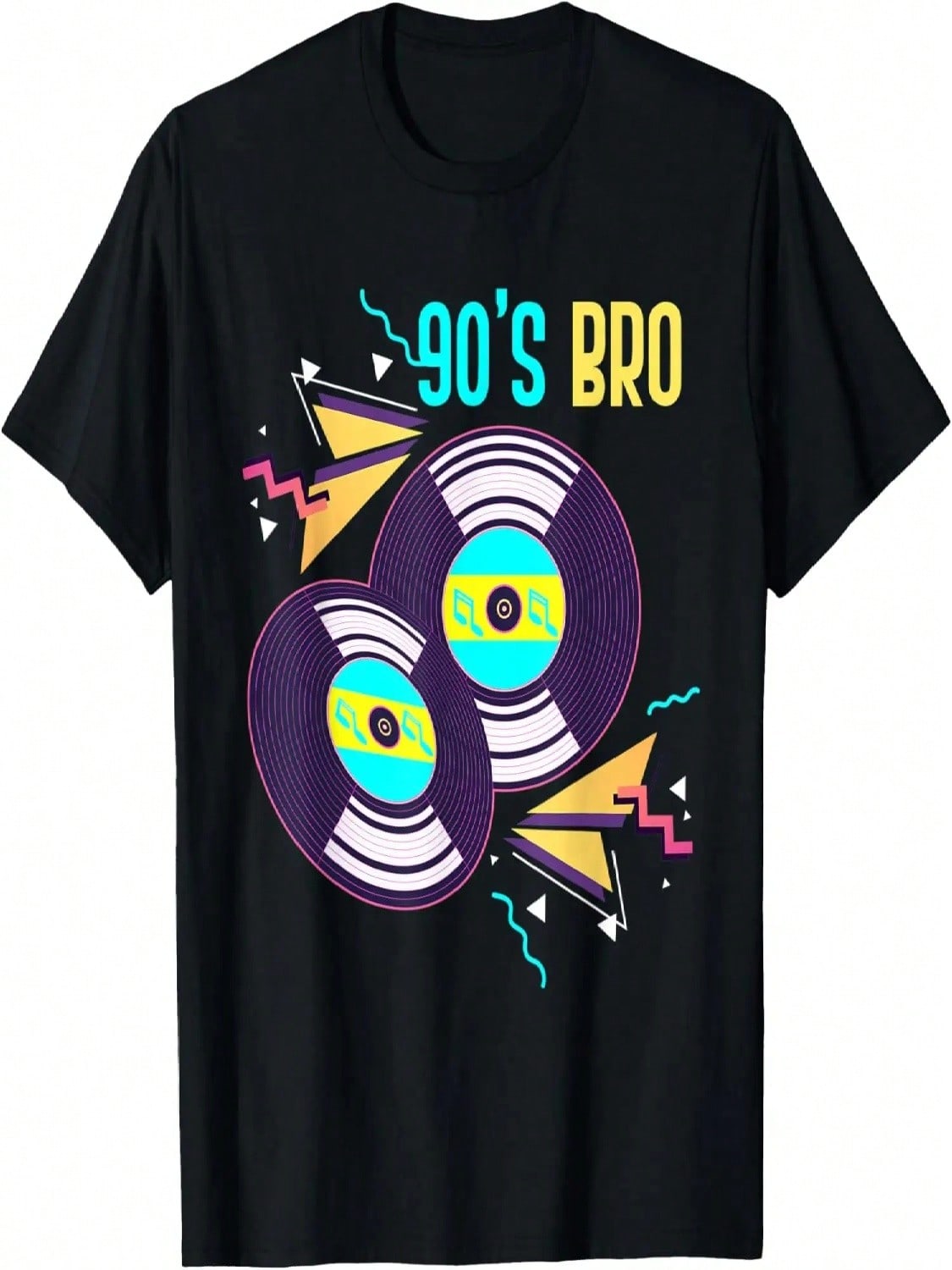 Vinyl Theme Party Funny 1990s Generation 90s Bro Nineties T-Shirt S разноцветный