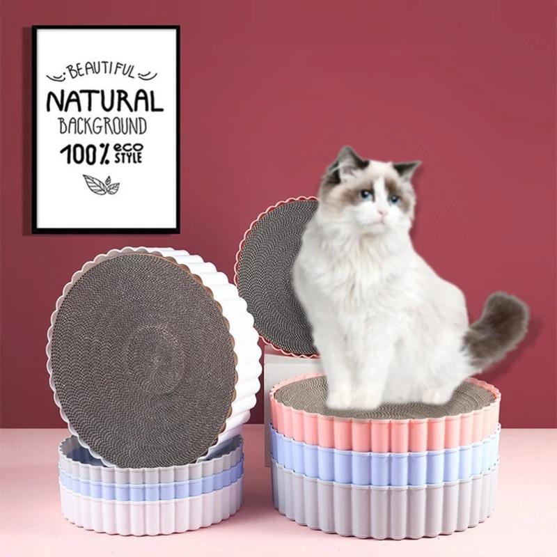 Round Corrugated Paper Cat Scratching Board Scratch Resistant Cat Claw Pet Toy Cat Pet Supplies