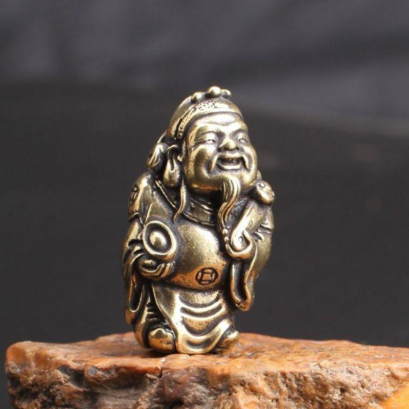 Mini Shakyamuni Buddha Guanyin Pendant - Solid Brass Buddha Statue Ornament