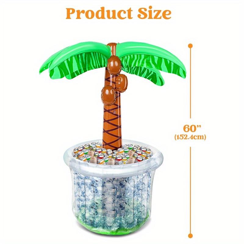 60'' Inflatable Palm Tree Cooler Beach Theme Celebration Pool Balloons Decorat Luau Hawaiian Birth Date Celebration Warm Season Drink Cooler