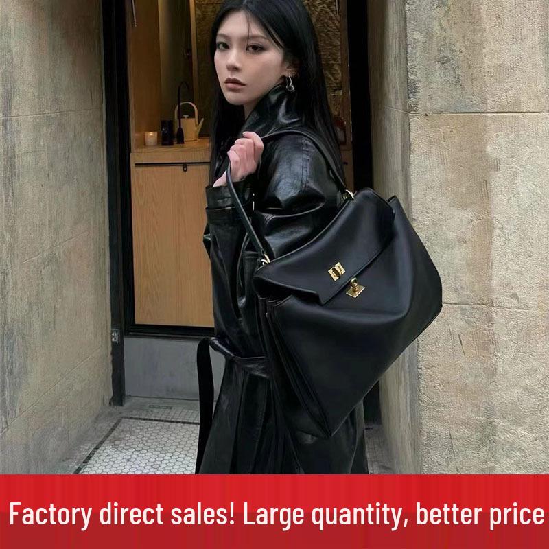 2025 Echte Leder Große Rodeo Tote: Verriegelbare Kelly Bag für Freizeit oder Pendeln, Schulter- und Crossbody-Handtasche für Damen