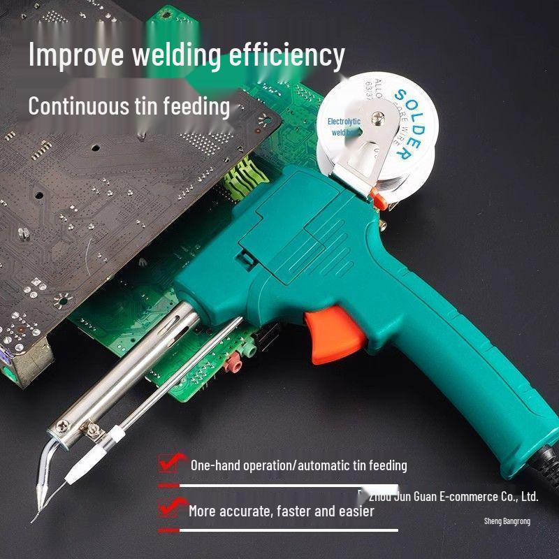 High-Power 60W Handheld Electric Soldering Iron with Automatic Solder Feed